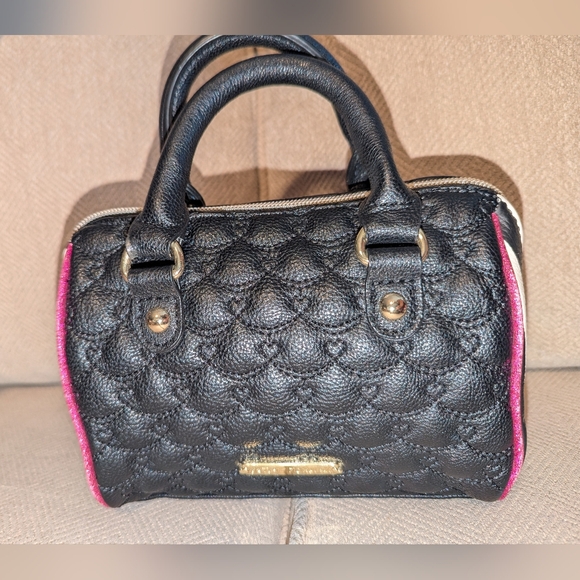 Betsey Johnson Black and Pink Bow Bag - Picture 4 of 7